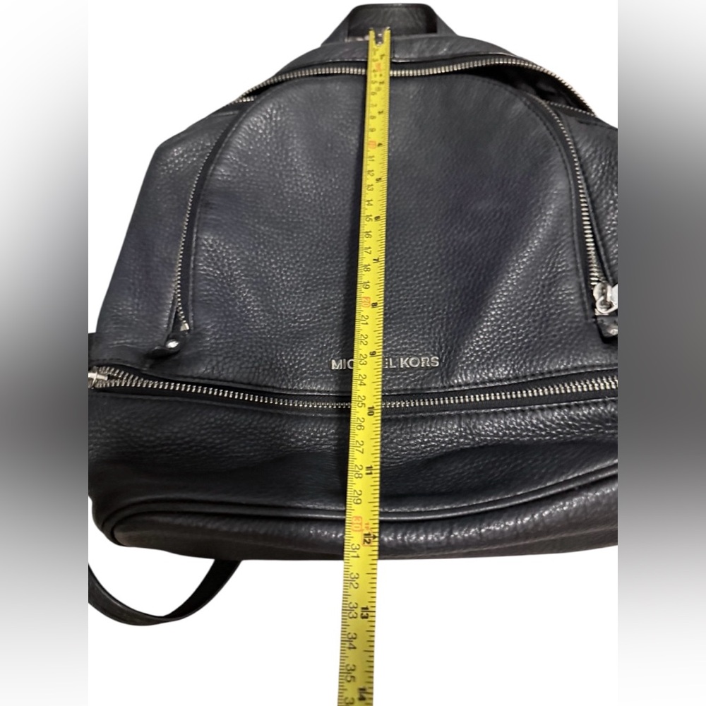Michael Kors Rhea medium zip top leather pebbled backpack - Picture 13 of 13
